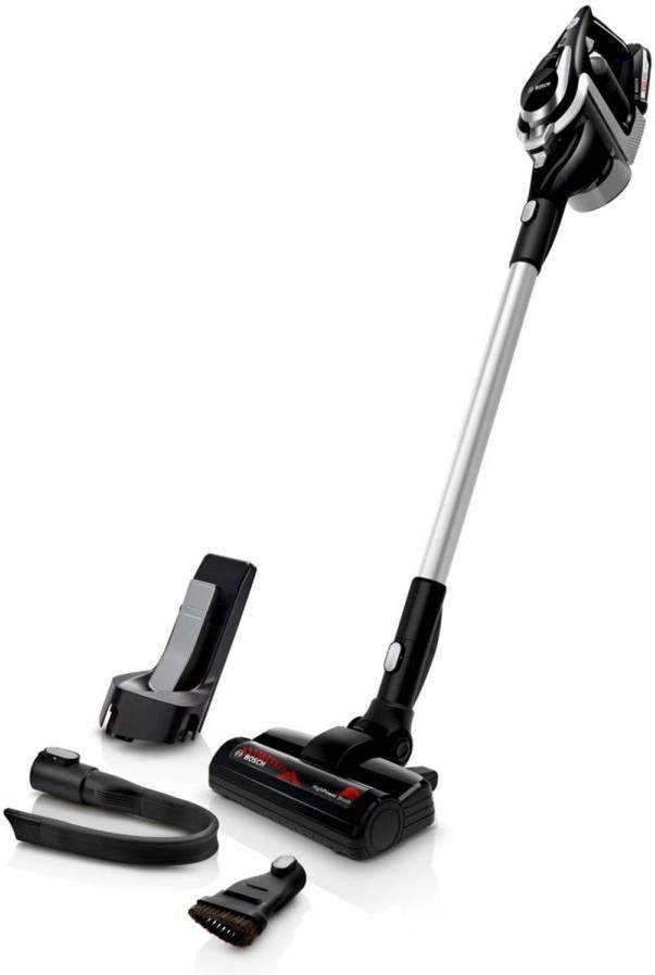BOSCH Accu steelstofzuiger Unlimited serie 8 BBS811PCK, hoog zuigvermogen, lange looptijd, 18 V, Hygiënefilter, kierenzuigmond, zwart