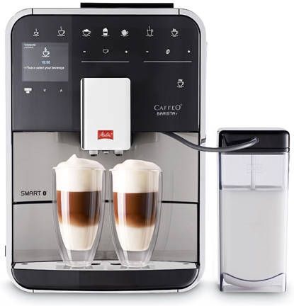 Melitta Volautomatisch koffiezetapparaat Barista T Smart® F 84/0 100, roestvrij staal, Hoogwaardig front van edelstaal, 4 gebruikersprofielen & 18 koffierecepten