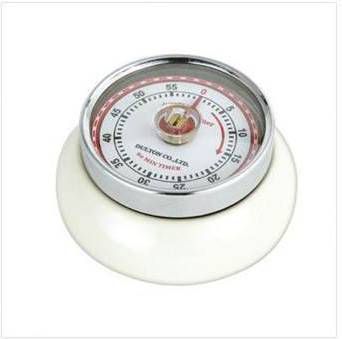 Zassenhaus Set Van 2 Magnetische Kookwekker Wit/Creme Retro collection